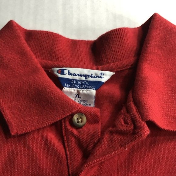 VTG Mens Champion Rose Bowl OHIO STATE BUCKEYES Grey Red Polo 97' Color Block XL - Picture 4 of 8